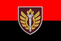 Прапор 199 НЦ ДШВ червоно-чорний