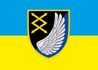Прапор 31 окремий полк зв'язку і управління ПвК Центр (жовто-блакитний)