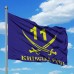 Прапор 11 Батальйон "Київська Русь" (синій з шаблями)