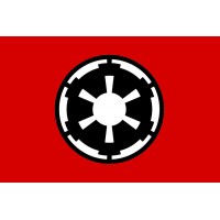 Прапор Galactic Empire (Імперський флаг) чорний знак