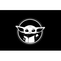 Прапор Baby Yoda (чорний)