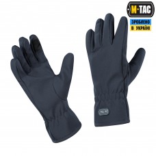 Зимові рукавиці M-Tac WINTER SOFT SHELL DARK NAVY BLUE Touchscreen 