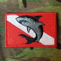 Нашивка Дайверський прапор З акулою