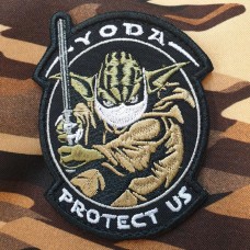 Патч Yoda Protect Us (в масці)