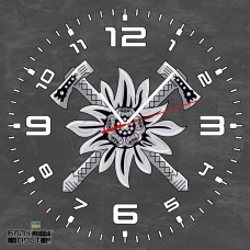 Годинник Едельвейс (скло) сірий