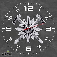 Годинник Едельвейс (скло) сірий
