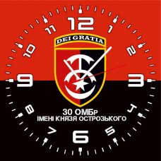 Годинник 30 ОМБр (скло) Червоно чорний