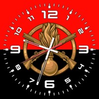 Годинник Піхота (скло) червоно-чорний