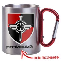 Термочашка з принтом Аеророзвідка (позивний на замовлення)