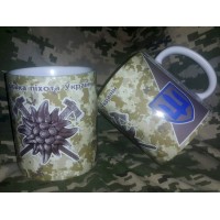 Керамічна чашка Гірська Піхота ЗСУ (піксель)