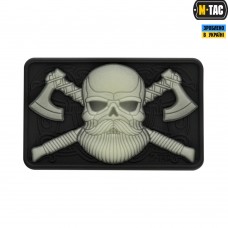 PVC патч M-TAC BEARDED SKULL 3D світлонакопичувальний