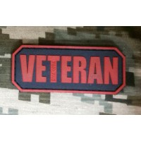 PVC патч Veteran (червоно-чорний)
