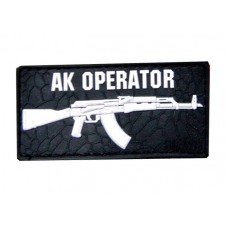 PVC патч AK OPERATOR (чорно-білий)