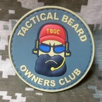 PVC патч Тактична борода Tactical Beard GREY