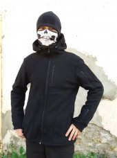 Купить Куртка флісова з капюшоном Чорна в интернет-магазине Каптерка в Киеве и Украине