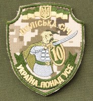 10 окремий мотопіхотний батальйон Поліська Січ шеврон піксель (олива)