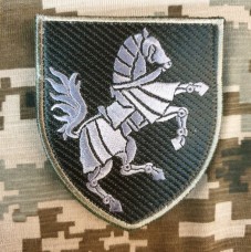 Нарукавний знак 1 окрема танкова Сіверська бригада (олива) Кінь вправо