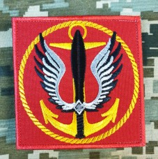 Нарукавний знак Морська Піхота України червоний (квадратний)