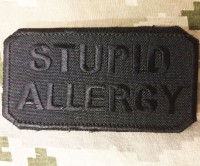 Нашивка Stupid Allergy Black
