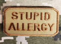 Нашивка Stupid Allergy Coyote