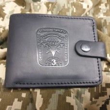 Шкіряний гаманець 3 ОПСП чорний