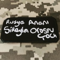 Нашивка Турецький привіт росіянам (чорна)