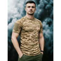 Футболка Coolmax піксель з липучками на рукавах 