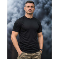 Футболка Coolmax Black з липучками на рукавах