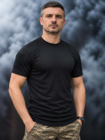 Футболка Coolmax Black з липучками на рукавах