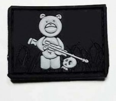 Купить Нашивка "Мішка снайпер" Teddy Bear PVC чорно-сірий в интернет-магазине Каптерка в Киеве и Украине