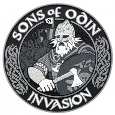 Шеврон SONS OF ODIN 3D ПВХ чорно-сірий
