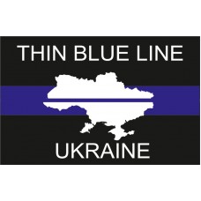 Прапор Thin Blue Line Ukraine (карта Украіни) #ThinBlueLineUkraine #ТонкаСиняЛінія