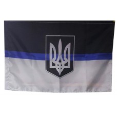 Прапор Thin Blue Line Ukraine (герб Украіни) #ThinBlueLineUkraine #ТонкаСиняЛінія