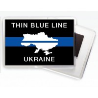 Магнітик Thin Blue Line Ukraine (карта) #ThinBlueLineUkraine #ТонкаСиняЛінія