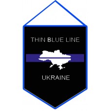 Вимпел Thin Blue Line Ukraine (з картою) #ThinBlueLineUkraine #ТонкаСиняЛінія