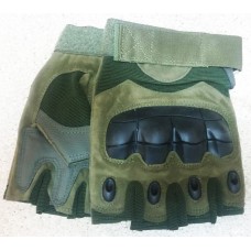 Тактичні рукавички без пальців з накладками ERGO Olive