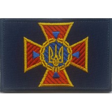Кокарда ДСНС Україна (прямокутна) на липучці