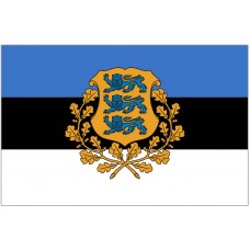 Прапор Естонії з гербом