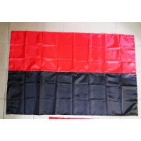 Червоно-чорний прапор Шитий 140х90см
