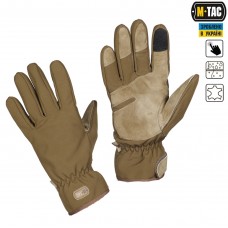 Зимние перчатки софтшелл M-Tac WINTER TACTICAL WATERPROOF COYOTE