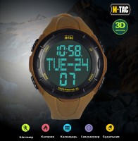 Годинник тактичний з крокоміром M-TAC Coyote