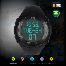 Купить Годинник тактичний з крокоміром M-TAC Black в интернет-магазине Каптерка в Киеве и Украине