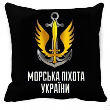 Декоративна подушка Морська Піхота (чорна)