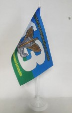 Купить Настільний прапорець 13 окремий аеромобільний батальйон ДШВ синьо-зелений в интернет-магазине Каптерка в Киеве и Украине