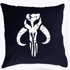 Купить Декоративна подушка Mandalorian logo (чорна) в интернет-магазине Каптерка в Киеве и Украине