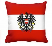 Декоративна подушка прапор Австрії з гербом