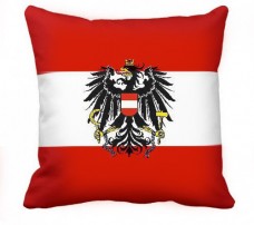 Купить Декоративна подушка прапор Австрії з гербом в интернет-магазине Каптерка в Киеве и Украине