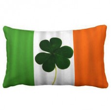 Декоративна подушка прапор Ірландії з листом конюшини
