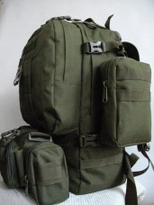 Купить 50л рюкзак з підсумками та сумкою в комплекті Олива в интернет-магазине Каптерка в Киеве и Украине