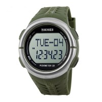 Часы спортивные Skmei 1058 PEDOMETЕR 3D с шагомером и пульсометром Olive